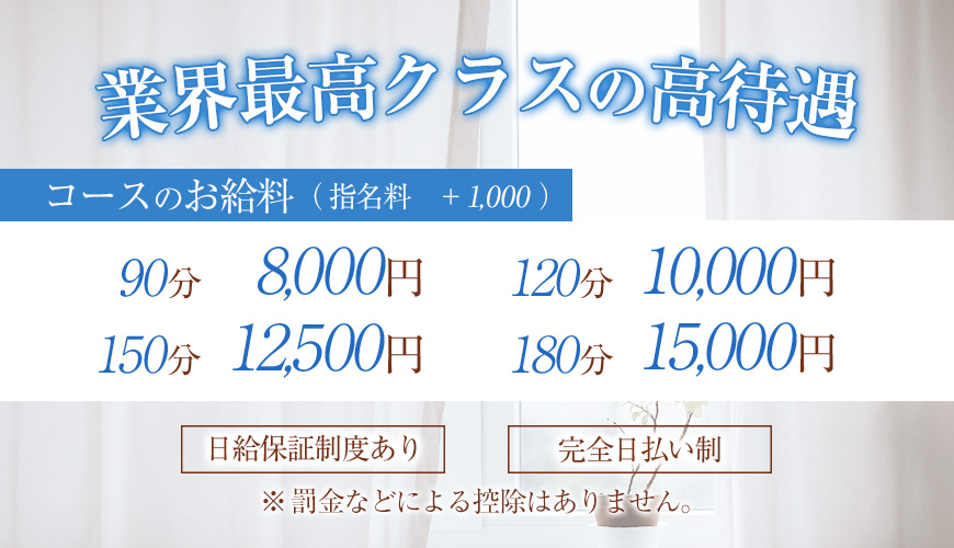 セラピスト大募集：お給料